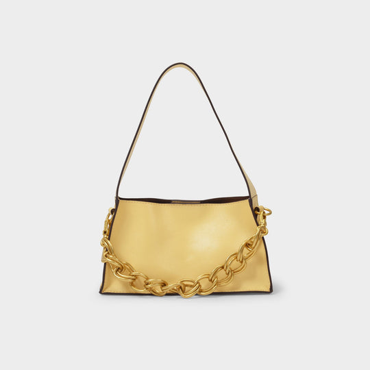 Sac Mini Kesme en Cuir Jaune
