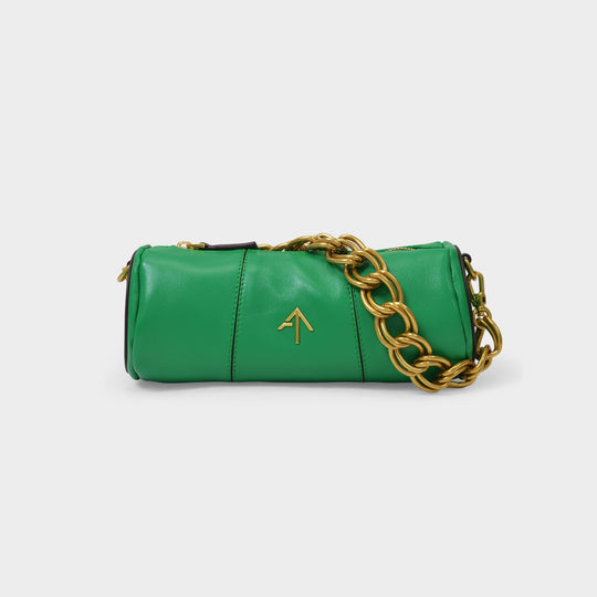 Sac Mini Cylinder en Cuir Vert