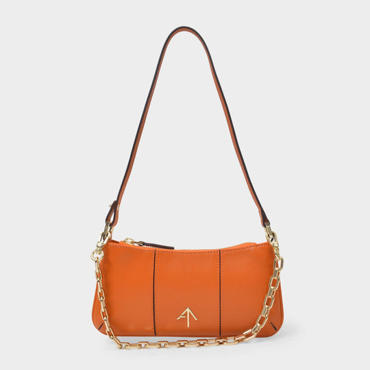 Sac Mini Pita en Cuir Orange