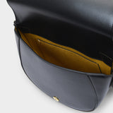 Sac Flap Shoulder Bag en Cuir Synthetique Noir