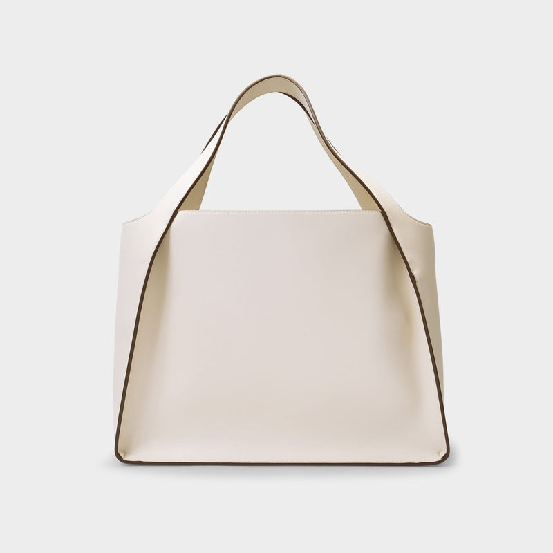 Tote Bag Logo E/W - Stella Mccartney - Cuir Vegan - Blanc Pur