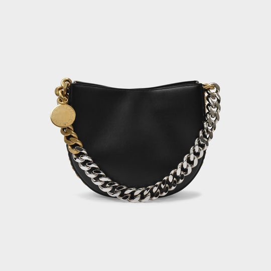 Sac Medium shoulder Bag Chain en Cuir Synthétique Noir