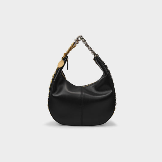 Sac Hobo Frame Small - Stella Mccartney - Cuir Vegan - Noir