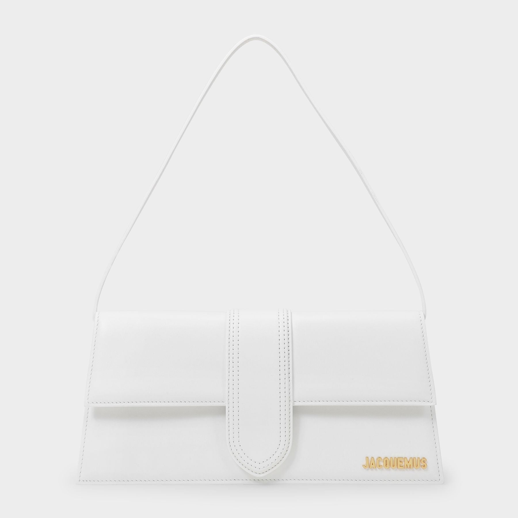 Sac Le Bambino Long - Jacquemus - Cuir - Blanc