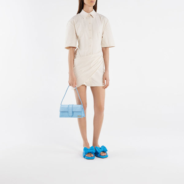 Sac Le Bambino Long - Jacquemus - Cuir - Bleu