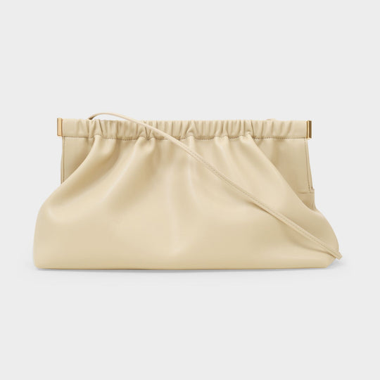 Sac The Bar Clutch en Cuir Vegan Beige