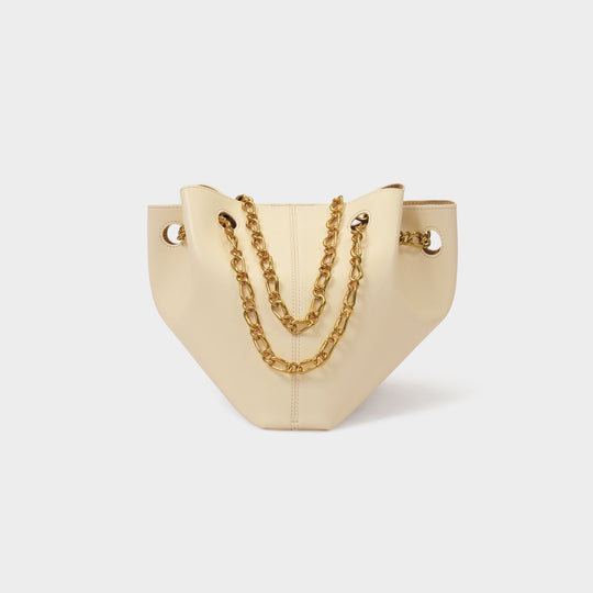 Sac The Gather Bucket en Cuir Vegan Beige