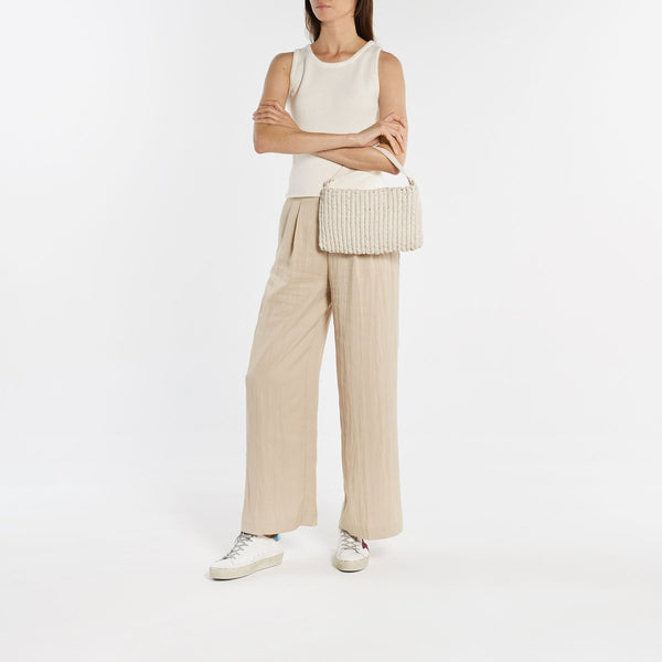 Sac The Square Bag en Nappa Vegan Blanc
