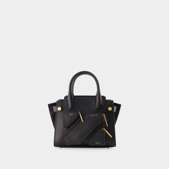 Tote Bag City Tote - Off White - Cuir - Noir