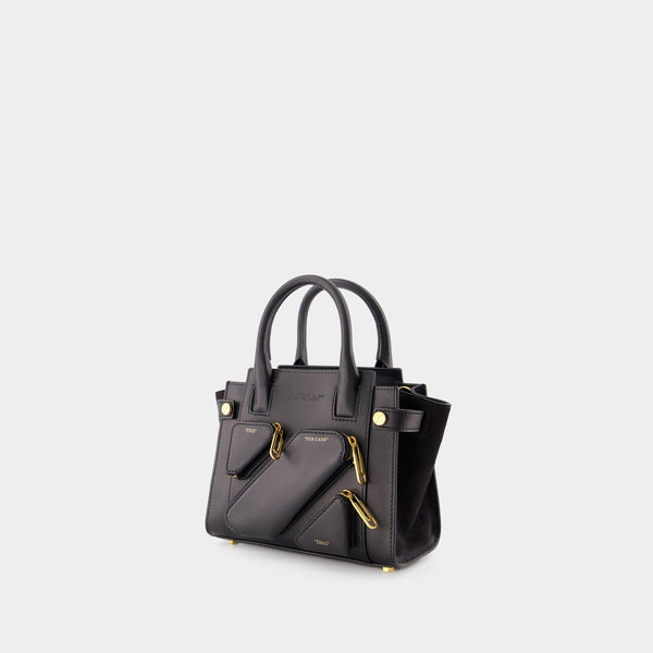 Tote Bag City Tote - Off White - Cuir - Noir