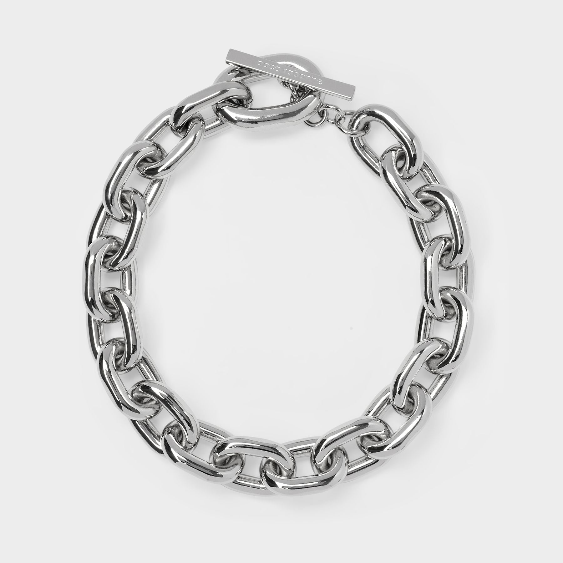 Collier Long Vintage Style Paco Rabanne/Cardin/Courrèges - Longueur 41-45 Cm, Résine Argentée, Occasion