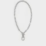 Collier Pendentif XL Link en Aluminuim Argenté