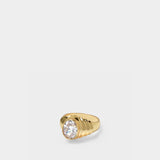 Bague R9 en Laiton et Plaqué Or