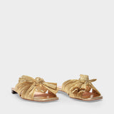 Sandales Daphne Knot en Tissu Doré