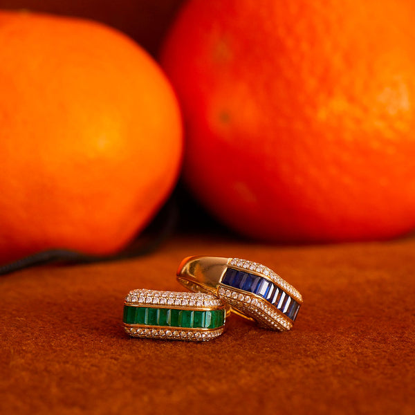 Bague Empress en or 18 ct, saphir et diamants