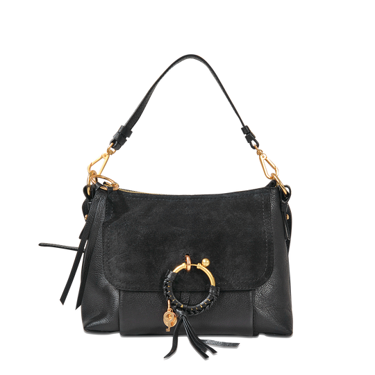Sac Joan Hobo en cuir noir