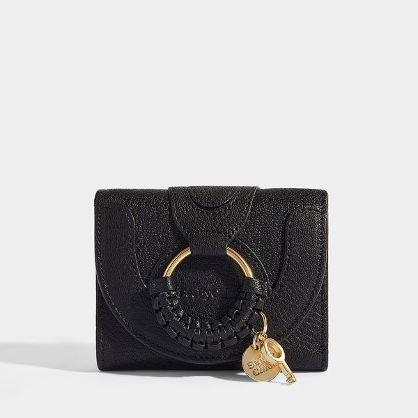 Petit Portefeuille Hana en cuir Noir