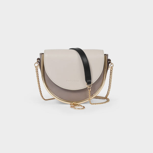 Sac Mara Evening Bag en Cuir Gris