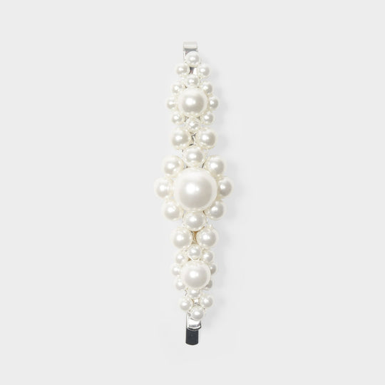 Barrette Flower Large - Simone Rocha - Perles - Beige