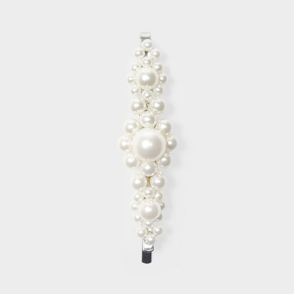 Barrette Flower Large - Simone Rocha - Perles - Beige