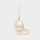 Pochette Faberge Micro Egg - Simone Rocha - Blanc Perle