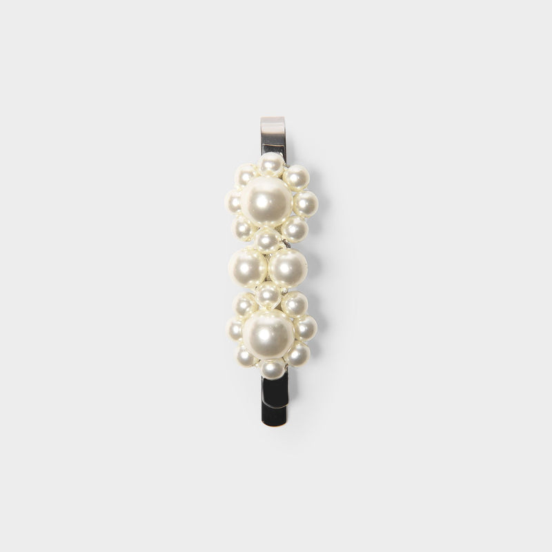 Barrette Mini Flower - Simone Rocha - Perles - Blanc