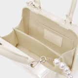 Sac Mini Handheld Case Bag en PVC Blanc