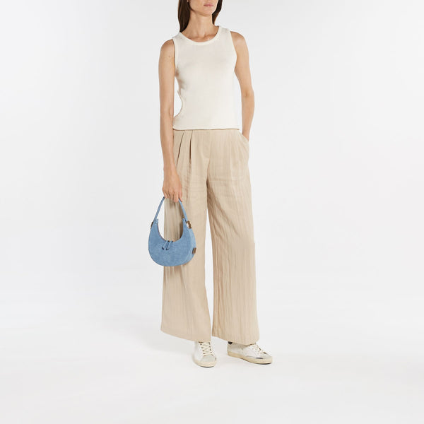 Sac À Main Toni Mini - Osoi - Suède - Denim Sky