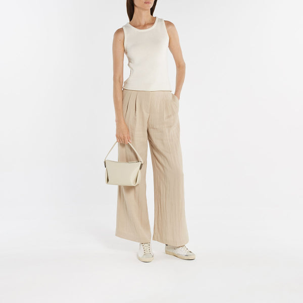 Sac Hobo Pecan Brot - Osoi - Cuir - Crème