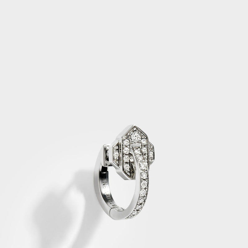 Boucle d'Oreille Anyway Hoop en Diamants/Argent