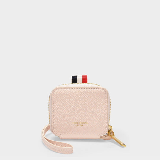 Porte-Monnaie Zippé en Cuir Rose