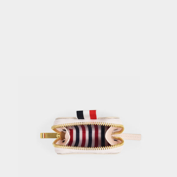 Porte-Monnaie Zippé en Cuir Rose