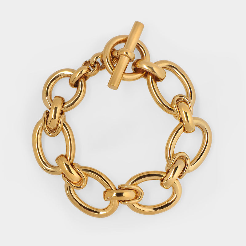 Bracelet Giant Gold Interlock en Bronze Plaqué Or