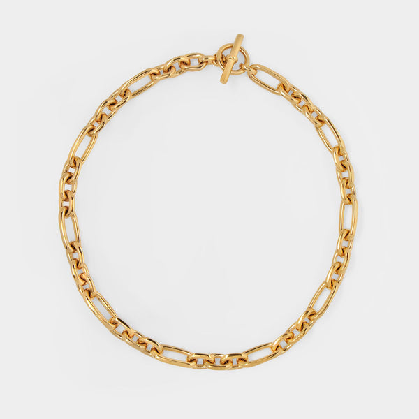 Collier Small Gold Watch Chain en Bronze Plaqué Or