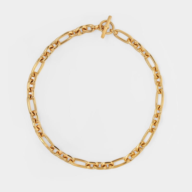 Collier Small Gold Watch Chain en Bronze Plaqué Or