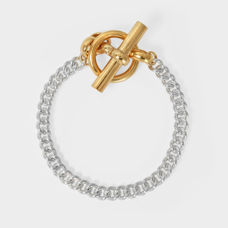 Bracelet Gold T Bar en Plaqué Or