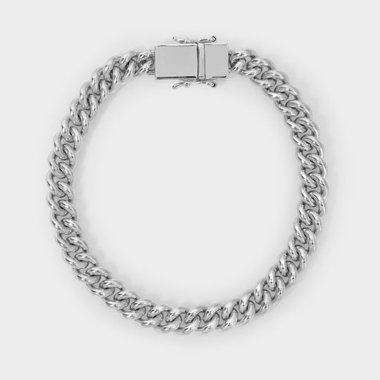 Bracelet Rounded Curb en Argent