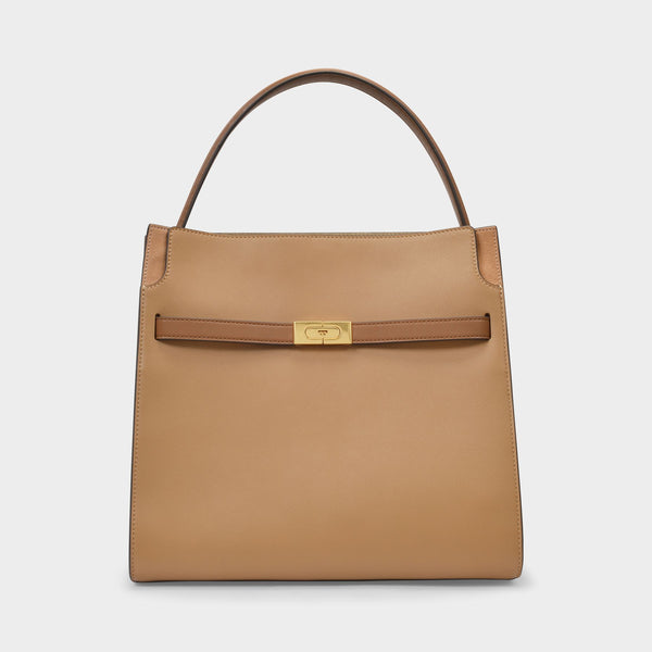 Sac à Main Lee Radziwill Double en Cuir Marron