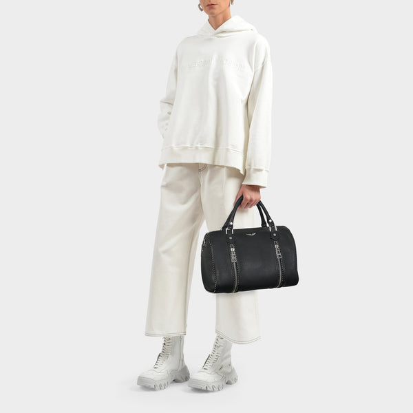 Sac Bowling Sunny Medium en Cuir Noir