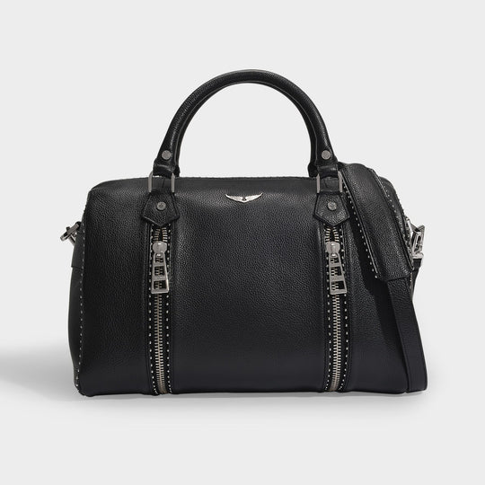 Sac Bowling Sunny Medium en Cuir Noir