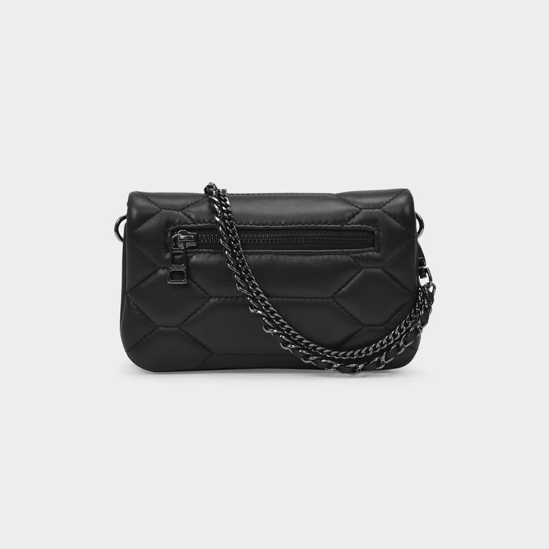 Sac Rock Nano XL en Cuir d'Agneau Noir