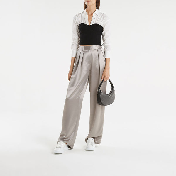 Sac Hobo Moonrock Plumetis - Zadig & Voltaire - Cuir - Noir