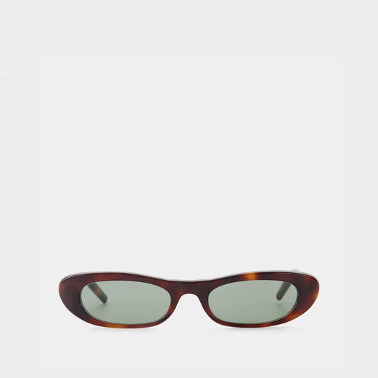 Lunettes De Soleil - Saint Laurent - Acétate - Havana/Vert