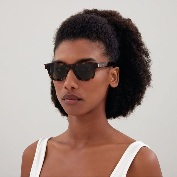 Lunettes De Soleil - Saint Laurent - Acétate - Havana